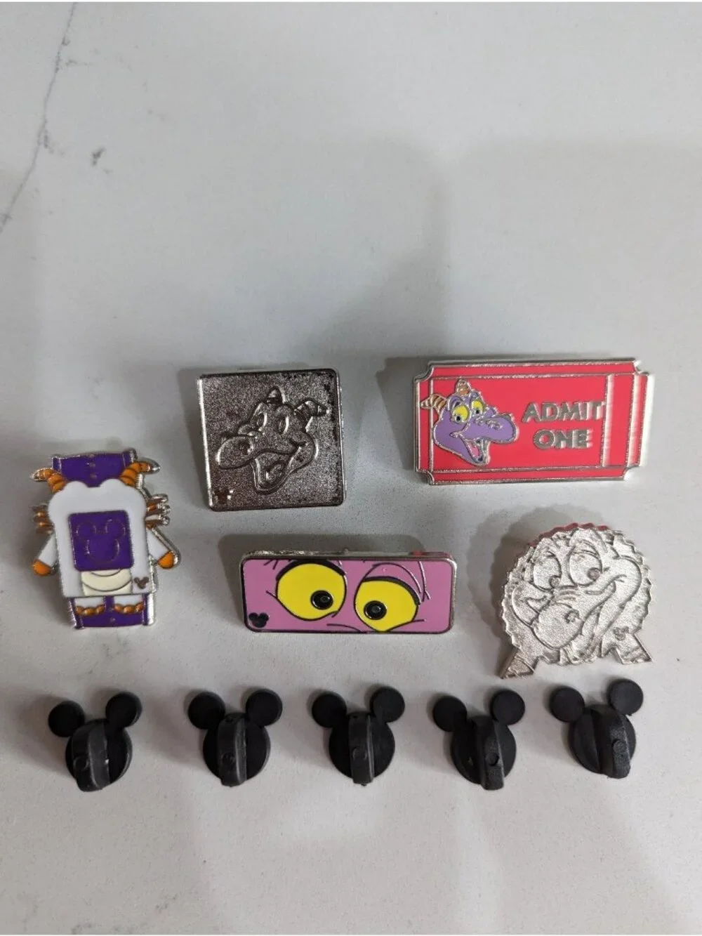 Lot of 5 New Tradeable Disney Pins Figment Dragon with Backs